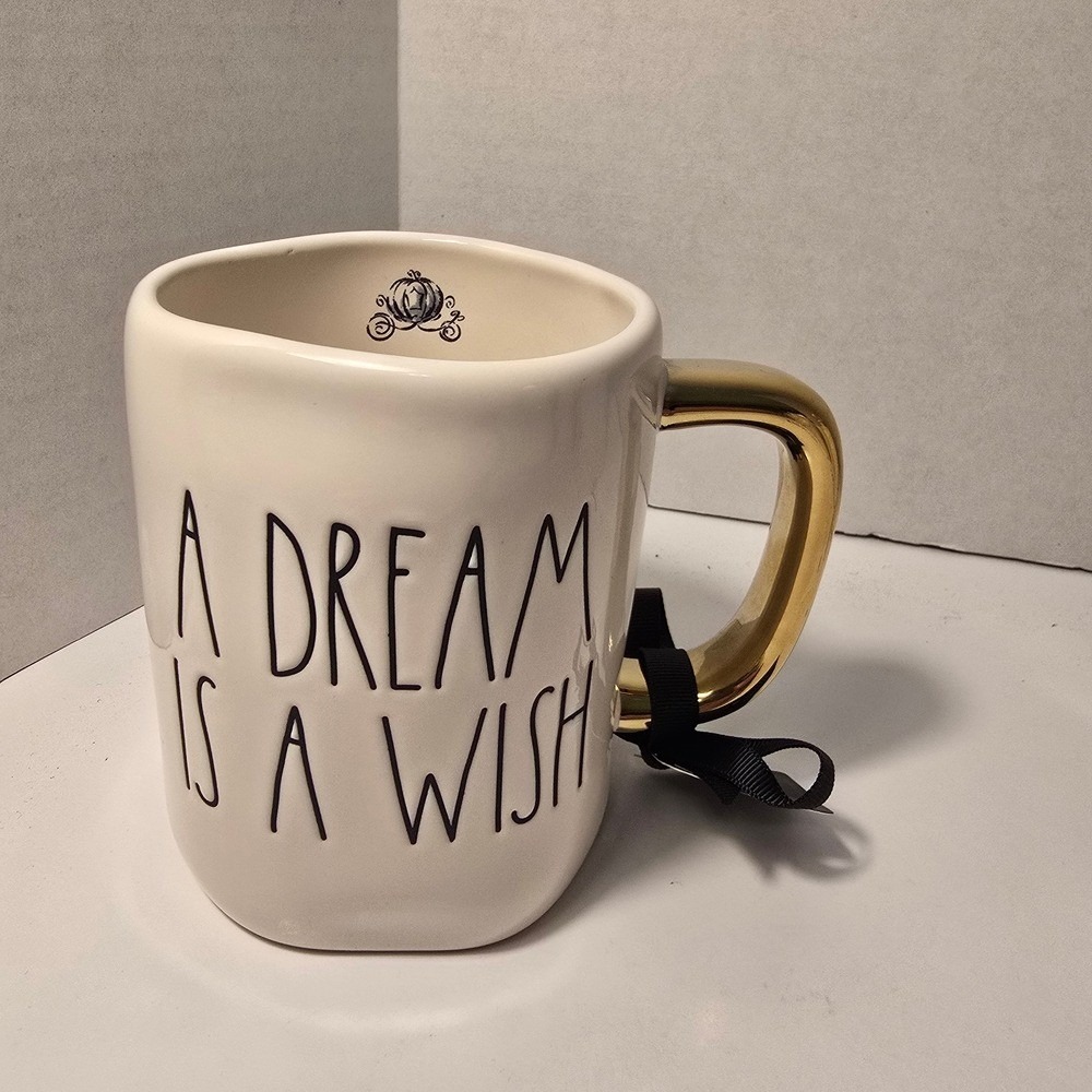 Rae Dunn White‎ Mug with Gold Handle
